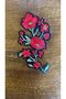 17X9 cm Iron-On Floral Patch Embroidery Sewing Applique Red