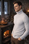Black Unisex Men's Clothing Knitted Winter Turtleneck High Neck Sweater - 7