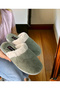 Plush Non-Slip Sole Winter Home Slippers Plush Non-Slip Sole Winter Slippers Pastel Green - 5