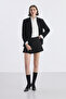 Black Double Pleated Pants Skirt - 5