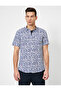 Cotton Floral Print Short Sleeve Shirt - 3