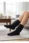 Wellsoft Plush Knee High Home Socks Long Socks Booties Winter Unisex Black - 5