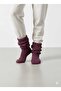 Wellsoft Plush Knee High Home Socks Long Socks Booties Winter Unisex Purple - 2