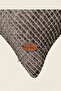 Brown Soft Textured Stuffed Throw Pillow -Lyra- - 4