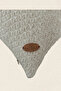 Beige Textured Stuffed Throw Pillow -Calla- - 5