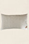 Beige Textured Stuffed Throw Pillow -Calla- - 4