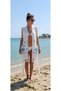 Nevin Acar Kimona Collar Bamboo Printed Pestemal Beach Dress Pareo - 3