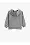 Hooded Printed Long Sleeve Sweatshirt - 2