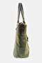 Women's Khaki Genuine Suede Leather Hand and Shoulder Bag - 3