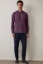 Red Men's Striped Jogger Pajama Set - 2