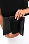 Women's 8 Cards, 1 ID Compartment, Snap Fastener and Zipper Closure, Multifunctional Vegan Wallet - 3
