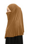 Ready Practical Scarf with Turban Veil Hijab with Hijab - Prayer Cover Souffle (xl) - Tan - 5