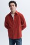 Men's Brown Regular Fit Long Sleeve Velvet Shirt