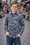 New Season Shawl Patterned Long Sleeve Children's Shirt