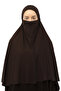 Ready Practical Scarf with Turban Veil Hijab with Hijab - Prayer Cover Souffle (3xl) - Dark Brown