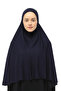 Ready Practical Scarf with Turban Veil Hijab with Hijab - Prayer Cover Souffle (3XL) - Navy Blue - 2