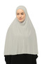 Ready Practical Scarf with Turban Veil Hijab with Hijab - Prayer Cover Souffle (3XL) - Dark Cream - 3