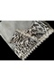 Handcrafted Needle Embroidered Patterned Writing – Gray Tones
