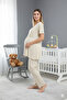 Women's Beige Shawl Collar Maternity Pajama Set with Hidden Nursing Feature, 3-Piece - 4
