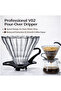 طقم ماكينة قهوة مكون من 10 قطع، طراز V60، لتحضير القهوة بالتقطير، مناسب للسفر - 8