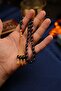 Original Goldwork and Gold Tassel Design Erzurum Oltu Stone Prayer Beads - 7