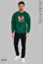 Unisex Long Sleeve Bowknot Christmas Printed Crew Neck Hoodless Fleece-Lined Oversized Sweatshirt - 3