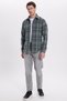 Men's Slim Fit slim fit checkered winter lumberjack shirt - 4