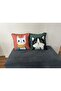My Beautiful Cat Pompon Edge Throw Pillow Cover Set of 2