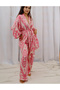 Gordes Jacquard Cotton Woven Bohemian Kilim Pattern Kimono Pants - 5