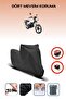 Black Rear Bag Lock Incompatible with Falcon Crazy 125 Compatible Motorcycle Tarpaulin, 4 Seasons