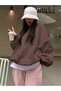 Plain Circular Neck Women's Sweatshirt - 4