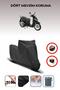 Black Rear Bag Lock Incompatible Asian as 150 t 7B Compatible Motorcycle Tarpaulin, 4 Seasons