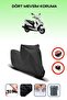 Black Rear Bag Lock Incompatible with Yamaha Cygnus X Compatible Motorcycle Tarpaulin, 4 Seasons