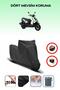 Black Rear Bag Lock Incompatible Yamaha Bw's 125 Compatible Motorcycle Tarpaulin, 4 Seasons