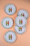 Tabak Evi Porcelain Gold Gilded Lead Soldier Cake Plate 20.50cm Set of 6
