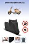 Black Rear Bag Lock Incompatible Lambretta Innocenti Compatible Motorcycle Tarpaulin, 4 Seasons