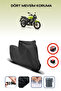 Black Rear Bag Lock Incompatible Rks Rk125-S Compatible Motorcycle Tarpaulin, 4 Seasons
