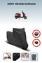 Black Rear Bag Lock Incompatible Mondial Air Time Compatible Motorcycle Tarpaulin, 4 Seasons