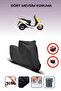 Black Rear Bag Lock Incompatible Yuki Yb 100 Jumbo Compatible Motorcycle Tarpaulin, 4 Seasons