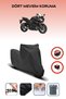 Black Rear Bag Lock Incompatible Yamaha Fazer 8 Compatible Motorcycle Tarpaulin, 4 Seasons