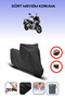 Black Rear Bag Lock Incompatible Kuba Rubano 150 Compatible Motorcycle Tarpaulin, 4 Seasons