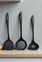 3-Piece Silicone Kitchen Utensil Set – Heat-Resistant Spatula, Colander and Ladle – Non-Stick, Durable - 5