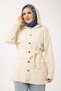 44192 - Stylish Comfortable Buttoned Soft Women's Hooded Knitwear Long Cardigan - 3