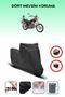 Black Rear Bag Lock Incompatible Asian Ultra 150 Compatible Motorcycle Tarpaulin, 4 Seasons