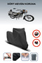 Black Rear Bag Lock Incompatible Arora Ar 180-16 C Compatible Motorcycle Tarpaulin, 4 Seasons