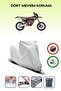 Gray Lock Compatible Beta Rr 4t 125 Motard Compatible Motorcycle Tarpaulin Waterproof