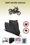 Black Honda Nc 750 X Dct Motorcycle Tarpaulin Rear Bag Compatible