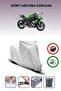 Gray Lock Compatible Kawasaki Ninja 650 Krt Edition Compatible Motorcycle Tarpaulin Waterproof