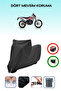 Black Lock Compatible Rks Rk200-R Compatible Motorcycle Tarpaulin Waterproof
