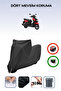 Black Lock Compatible Yamaha Rayzr Compatible Motorcycle Tarpaulin Waterproof